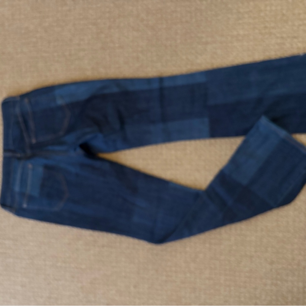 Women's  Chicos So Slimming Girlfriend Flare Blue Patchwork Jeans - Picture 6 of 6